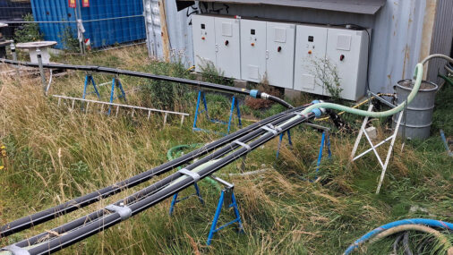 Existing groundwater treatment system, soil air extraction system, and Thermik control unit