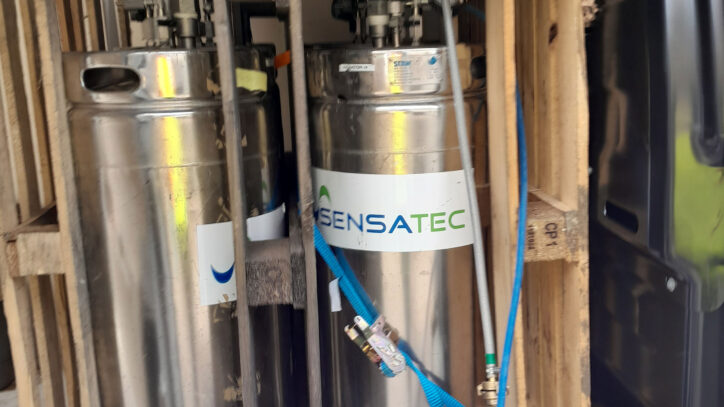 Anlieferung der Sensabac-DHC Bioaugmentationskultur zur anaeroben Infiltration in den Aquifer